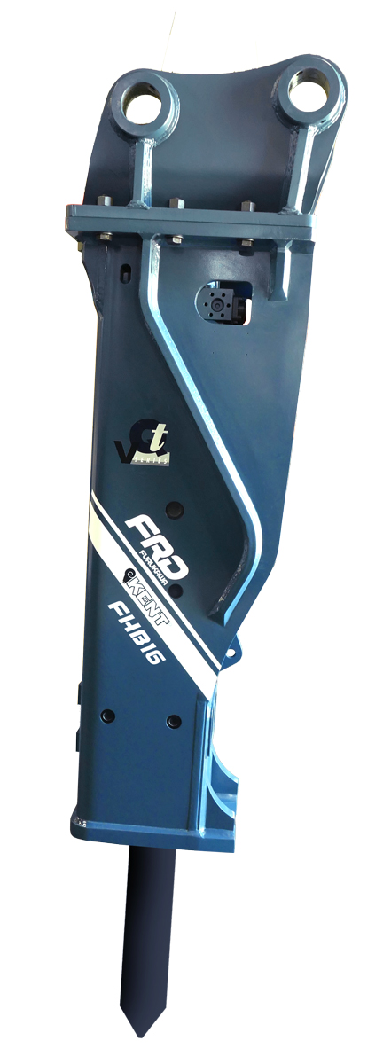 FRD's fifth-generation rock breaking hammer, with the Quick Switch Valve, is designed for use on excavators in the 12- to 20-ton range.